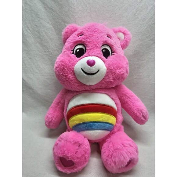 Care Bears Unlock the Magic Cheer Bear 14" Plush Pink Rainbow Stuffed Animal - Picture 2 of 6